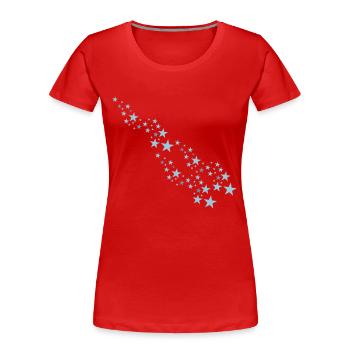 stars - T-shirt bio Premium Femme - rouge - Devant - Mia (176cm)