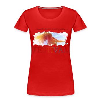 Festival Summer - Women's Premium Organic T-Shirt - red - Front - Mia (176cm)