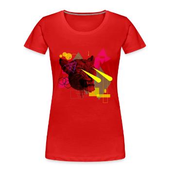Lions Lie - Women's Premium Organic T-Shirt - red - Front - Mia (176cm)