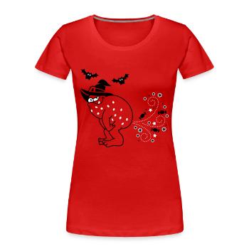 Halloween Monster - T-shirt bio Premium Femme - rouge - Devant - Mia (176cm)