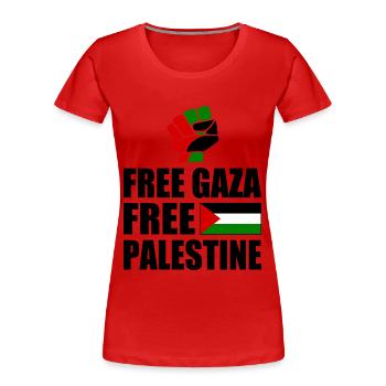 Free gaza Free palestine - Women's Premium Organic T-Shirt - red - Front - Mia (176cm)