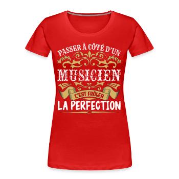 Le Meilleur Musicien | Musicien à la perfection - T-shirt bio Premium Femme - rouge - Devant - Mia (176cm)