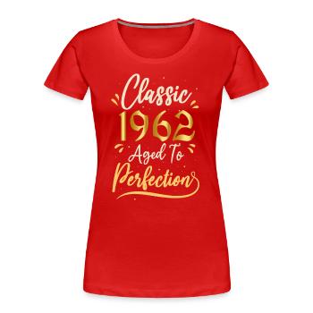 Geburtstag 1962 Geschenk 1962 Classic 1962 - Frauen Premium Bio T-Shirt - Rot - Vorne - Mia (176cm)