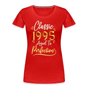 Birthday 1995 gift 1995 Classic 1995 - Women's Premium Organic T-Shirt - red - Front - Mia (176cm)