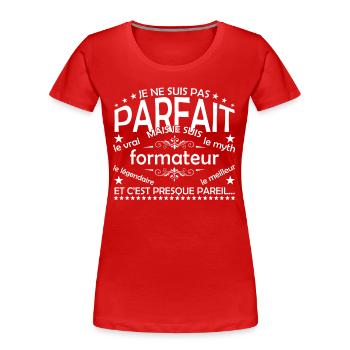 Trainer, der einzige Trainer, der wahre Trainer - Frauen Premium Bio T-Shirt - Rot - Vorne - Mia (176cm)