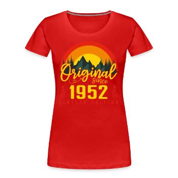 Anniversaire 1952 cadeau 1952 anniversaire - T-shirt bio Premium Femme - rouge - Devant - Mia (176cm)