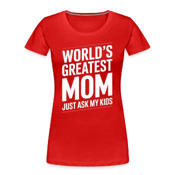 Mom Mother Mother's Day - Women's Premium Organic T-Shirt - red - Front - Mia (176cm)