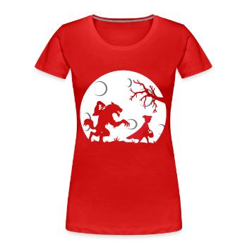 Rotkäppchen - Frauen Premium Bio T-Shirt - Rot - Vorne - Mia (176cm)