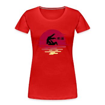 judo judoka dan ceinture noire hajime - T-shirt bio Premium Femme - rouge - Devant - Mia (176cm)