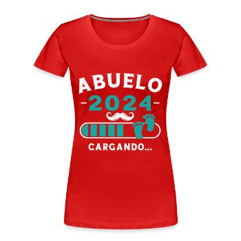 Opa 2024 Wird geladen - Frauen Premium Bio T-Shirt - Rot - Vorne - Mia (176cm)