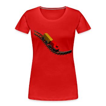 Toy train - T-shirt bio Premium Femme - rouge - Devant - Mia (176cm)