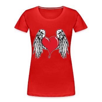 Angel Heart - Women's Premium Organic T-Shirt - red - Front - Mia (176cm)