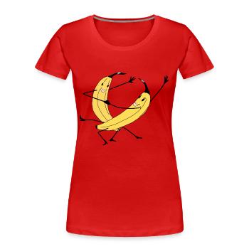 Dance - Frauen Premium Bio T-Shirt - Rot - Vorne - Mia (176cm)