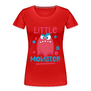 Kleines Monster - Frauen Premium Bio T-Shirt - Rot - Vorne - Mia (176cm)