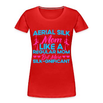 Aerial Silk Aerial Acrobats Aerial Yoga Workout Gesc - Women's Premium Organic T-Shirt - red - Front - Mia (176cm)
