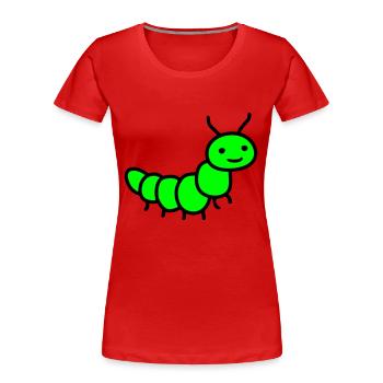 Raupe - Frauen Premium Bio T-Shirt - Rot - Vorne - Mia (176cm)