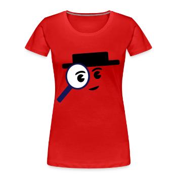 investigate - T-shirt bio Premium Femme - rouge - Devant - Mia (176cm)