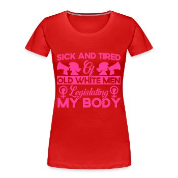 Gleichberechtigung der Geschlechter Rechte der Fra - Frauen Premium Bio T-Shirt - Rot - Vorne - Mia (176cm)