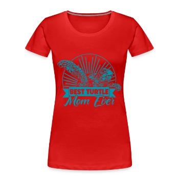 Amoureux des tortues Tortues de mer Shieldkr - T-shirt bio Premium Femme - rouge - Devant - Mia (176cm)