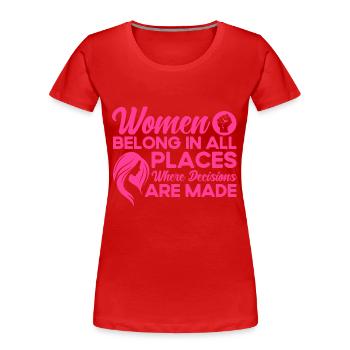 Feminismus Rechte der Frauen Feministisch Geschenk - Frauen Premium Bio T-Shirt - Rot - Vorne - Mia (176cm)