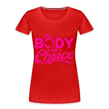 Women's rights Equal rights - Women's Premium Organic T-Shirt - red - Front - Mia (176cm)