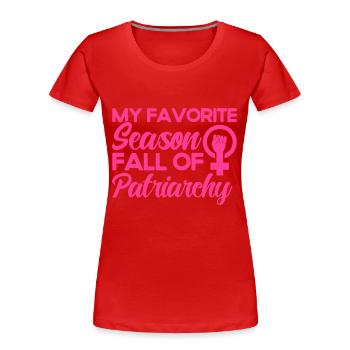 Rechte der Frauen Gleichberechtigung der Geschlech - Frauen Premium Bio T-Shirt - Rot - Vorne - Mia (176cm)