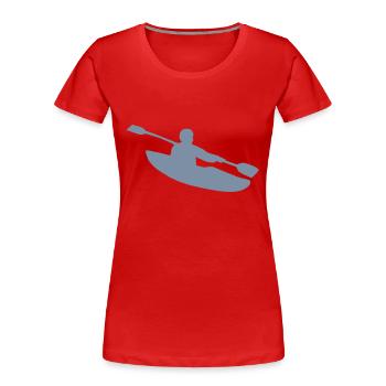 Kanu - Kajak - Frauen Premium Bio T-Shirt - Rot - Vorne - Mia (176cm)