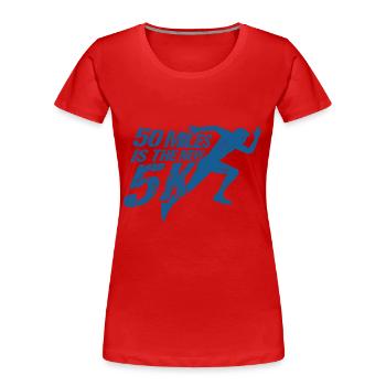 Ultralauf Ultramarathonläufer Ultramarathon Gesche - Frauen Premium Bio T-Shirt - Rot - Vorne - Mia (176cm)