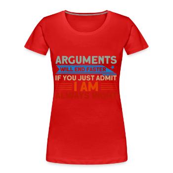 Ironie Sarkasmus Sarkastisch Geschenk - Frauen Premium Bio T-Shirt - Rot - Vorne - Mia (176cm)
