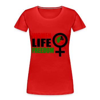 Women life freedom - T-shirt bio Premium Femme - rouge - Devant - Mia (176cm)