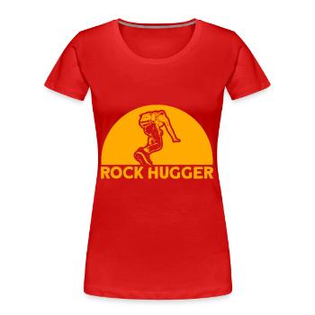 Rock Hugger Felsklettern Geschenk - Frauen Premium Bio T-Shirt - Rot - Vorne - Mia (176cm)