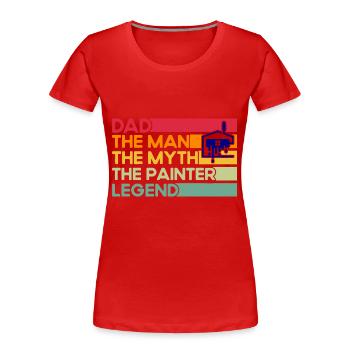 Farbe mischen Dekorateur Bautenmaler Geschenk - Frauen Premium Bio T-Shirt - Rot - Vorne - Mia (176cm)