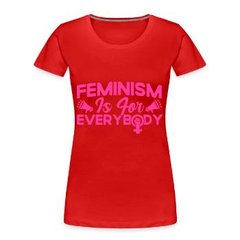 Rechte der Frauen Feministisch Ermächtigung Gesche - Frauen Premium Bio T-Shirt - Rot - Vorne - Mia (176cm)