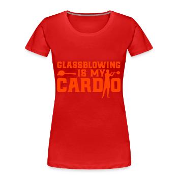 Glasser Glassworker Glasser Blowing Gift - T-shirt bio Premium Femme - rouge - Devant - Mia (176cm)