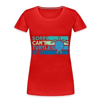 Tortue Tortues marines Tortues Liebha - T-shirt bio Premium Femme - rouge - Devant - Mia (176cm)
