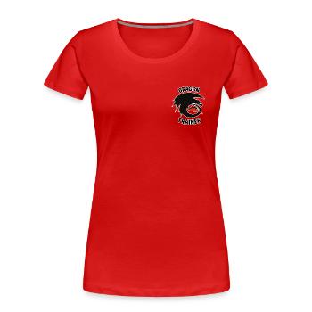 How To Train Your Dragon Dragon Trainer Chest Logo - Women's Premium Organic T-Shirt - red - Front - Mia (176cm)