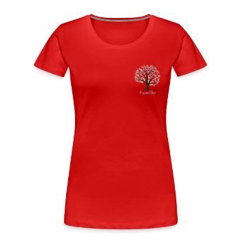 Family tree - Women's Premium Organic T-Shirt - red - Front - Mia (176cm)