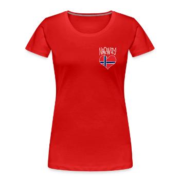 Norway - Women's Premium Organic T-Shirt - red - Front - Mia (176cm)
