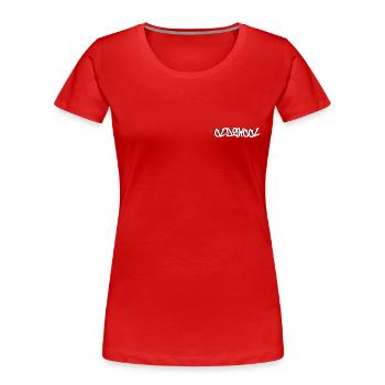 Oldskool - T-shirt bio Premium Femme - rouge - Devant - Mia (176cm)