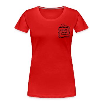 Good moments - Frauen Premium Bio T-Shirt - Rot - Vorne - Mia (176cm)