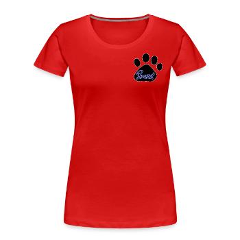 Logo de cacahuète - T-shirt bio Premium Femme - rouge - Devant - Mia (176cm)