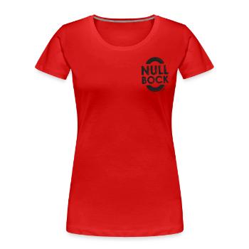 Null Bock - Frauen Premium Bio T-Shirt - Rot - Vorne - Mia (176cm)
