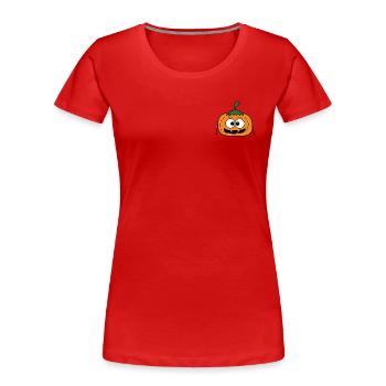 Pumpkin Halloween - Women's Premium Organic T-Shirt - red - Front - Mia (176cm)
