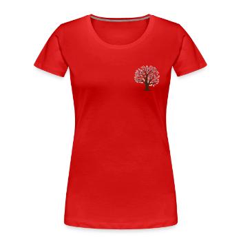 Baum - Frauen Premium Bio T-Shirt - Rot - Vorne - Mia (176cm)