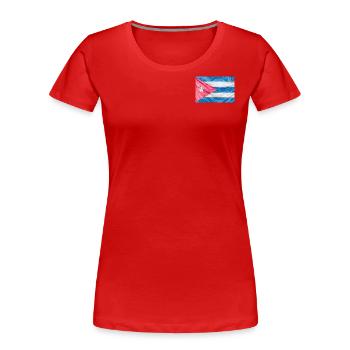 Cuba Collection 'par nikkkooo - T-shirt bio Premium Femme - rouge - Devant - Mia (176cm)