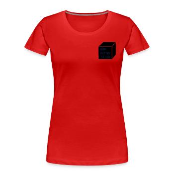 Think outside the box - Frauen Premium Bio T-Shirt - Rot - Vorne - Mia (176cm)