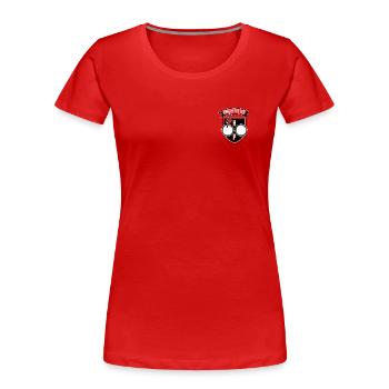 Harry Potter Blitz, Brille Und Initialien - Frauen Premium Bio T-Shirt - Rot - Vorne - Mia (176cm)