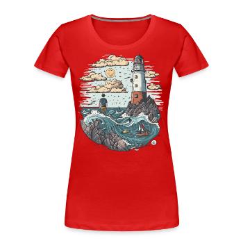 Power of Water: Hydroelectric Fun - Women's Premium Organic T-Shirt - red - Front - Mia (176cm)