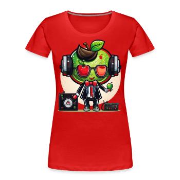 Apple Beats - T-shirt bio Premium Femme - rouge - Devant - Mia (176cm)