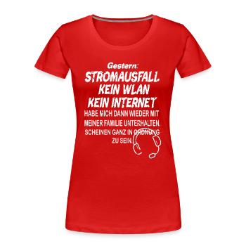 Gamer Logik Gamer Regeln Gaming Controller Zocker - Frauen Premium Bio T-Shirt - Rot - Vorne - Mia (176cm)